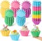 200Pcs Easter Mini Cupcake Liners Baking Cups, Colorful Grease-resistant Mini Size Cupcake Cups for Baking, Heavy Duty Paper Cupcake Wrappers Muffin Baking Cup for Spring Easter Birthday Party